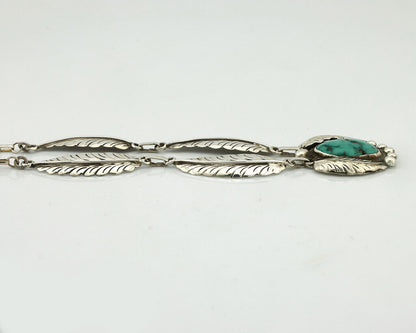 Navajo Necklace 925 Silver Blue Turquoise Artist Signed C Montoya C.80's