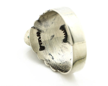 Navajo Ring .925 Silver Kingman Turquoise Artist Signed Apache C.80's