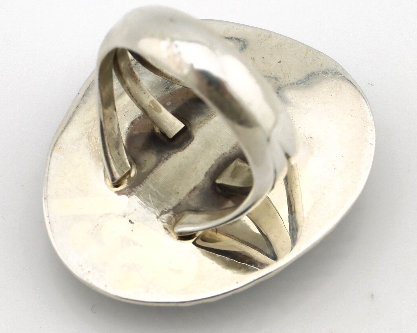 Navajo Ring 925 Silver Blue Turquoise Native American Artist C.80's