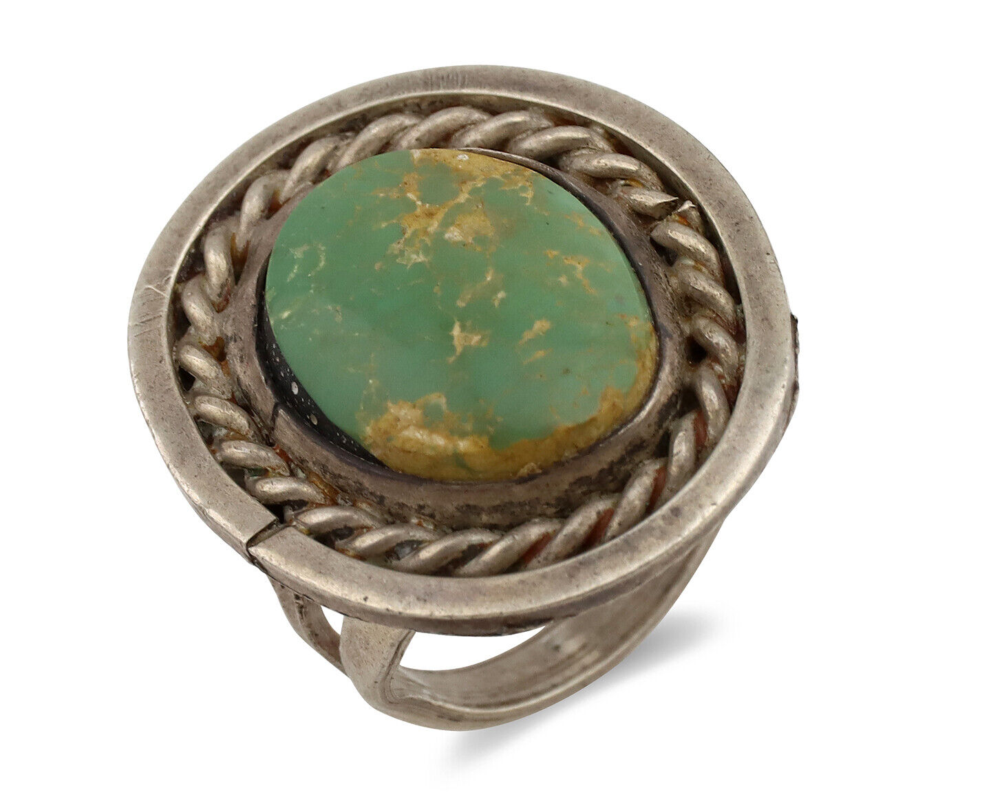 Pawn Navajo Necklace 925 Silver Green Natural Turquoise Native Artist C.80's