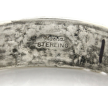 Navajo Bracelet .925 Silver Hand Stamped Arrow Head Signed Montoya C.80's