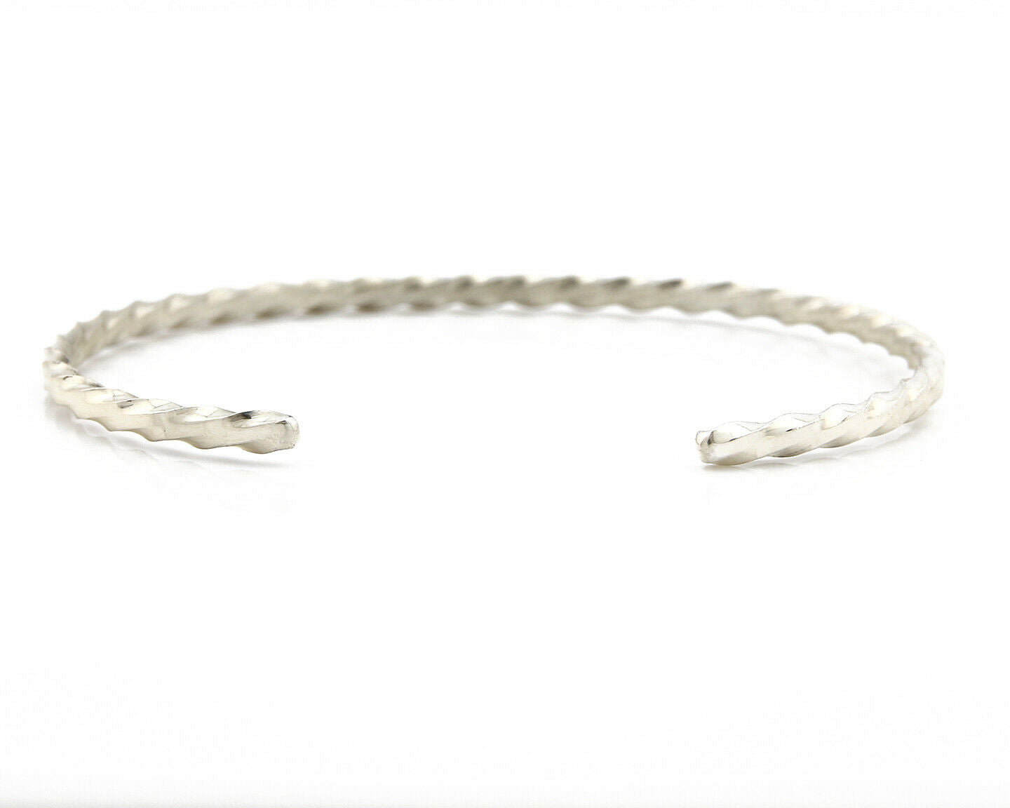 Navajo Bracelet .925 Silver Native American Artist Handmade 3.0 mm wide C.1980's