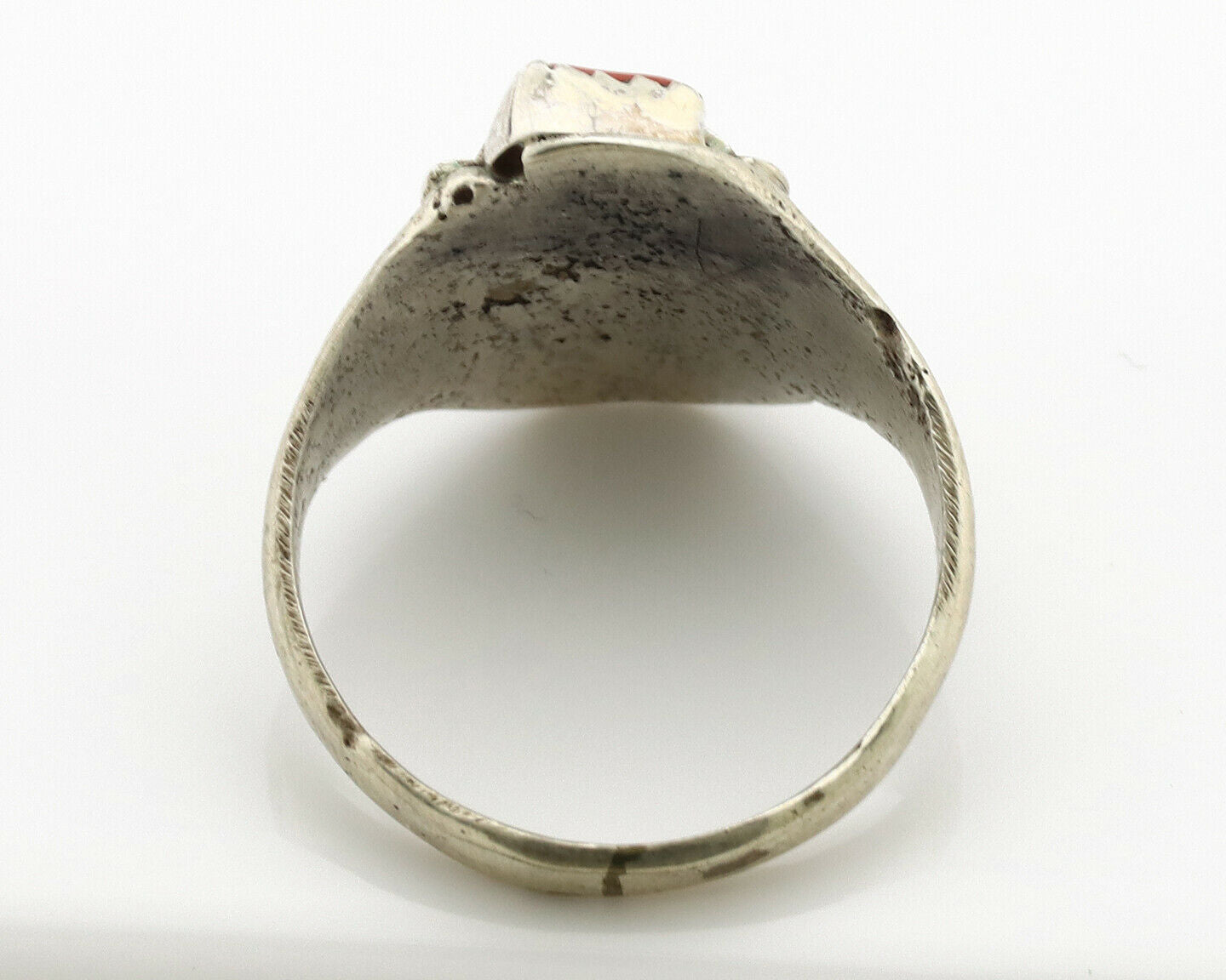 Navajo Ring .925 Silver Sleeping Beauty Turquoise Native Artist C.1980's