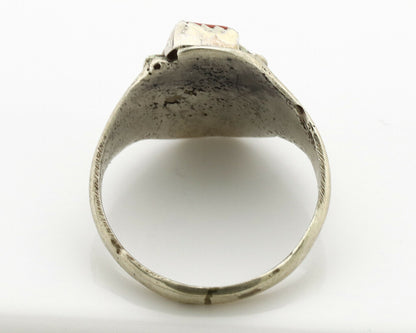 Navajo Ring .925 Silver Sleeping Beauty Turquoise Native Artist C.1980's