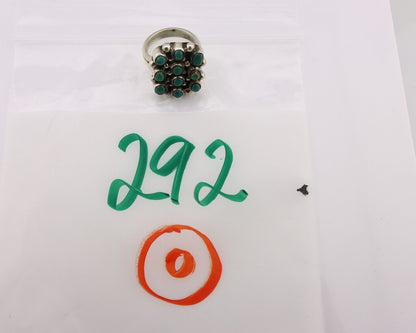 Navajo Ring .925 Silver Natural Blue Turquoise Native American Artist C.80's