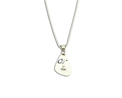 Women's Inlaid Necklace 925 Silver Natural Gemstone Pendant Signed Wayne Etsitty