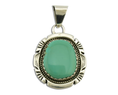 Navajo Necklace .925 Silver Arizona Turquoise Signed Jon McCray C.1980's