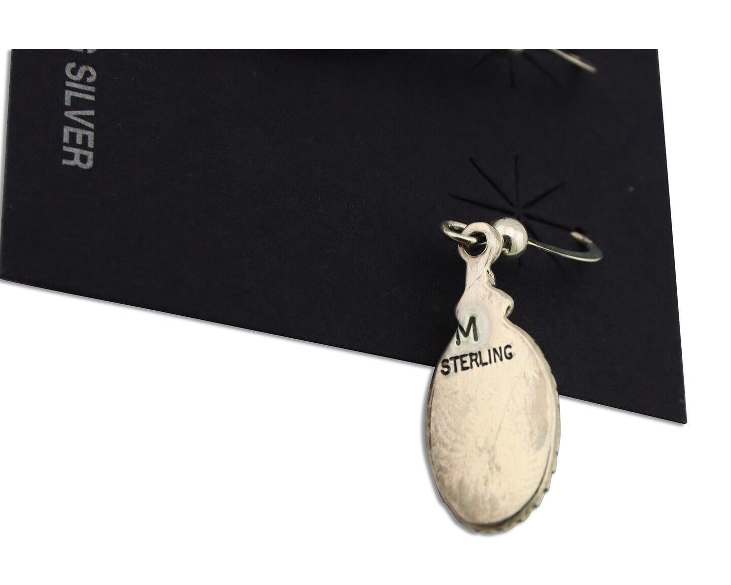 Navajo Earrings 925 Silver Natural Royal Blue Lapis Native American Artist C90s