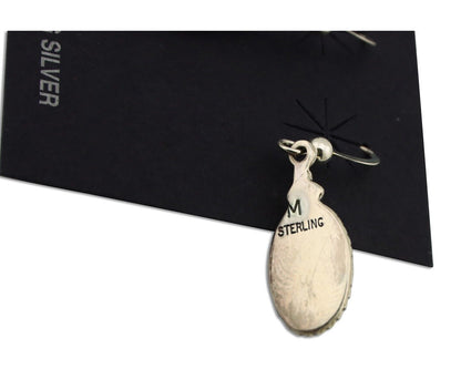 Navajo Earrings 925 Silver Natural Royal Blue Lapis Native American Artist C90s