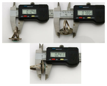 Navajo Ring .925 Silver Kingman Turquoise Native American Artist C.1980's