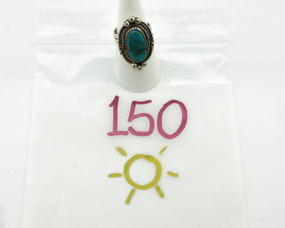 Navajo Ring 925 Silver Southwest Blue Turquoise Artist Signed Begay C.80's