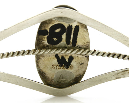 Women's Navajo Bracelet .925 Silver Natural Malachite Cuff Native American C80's