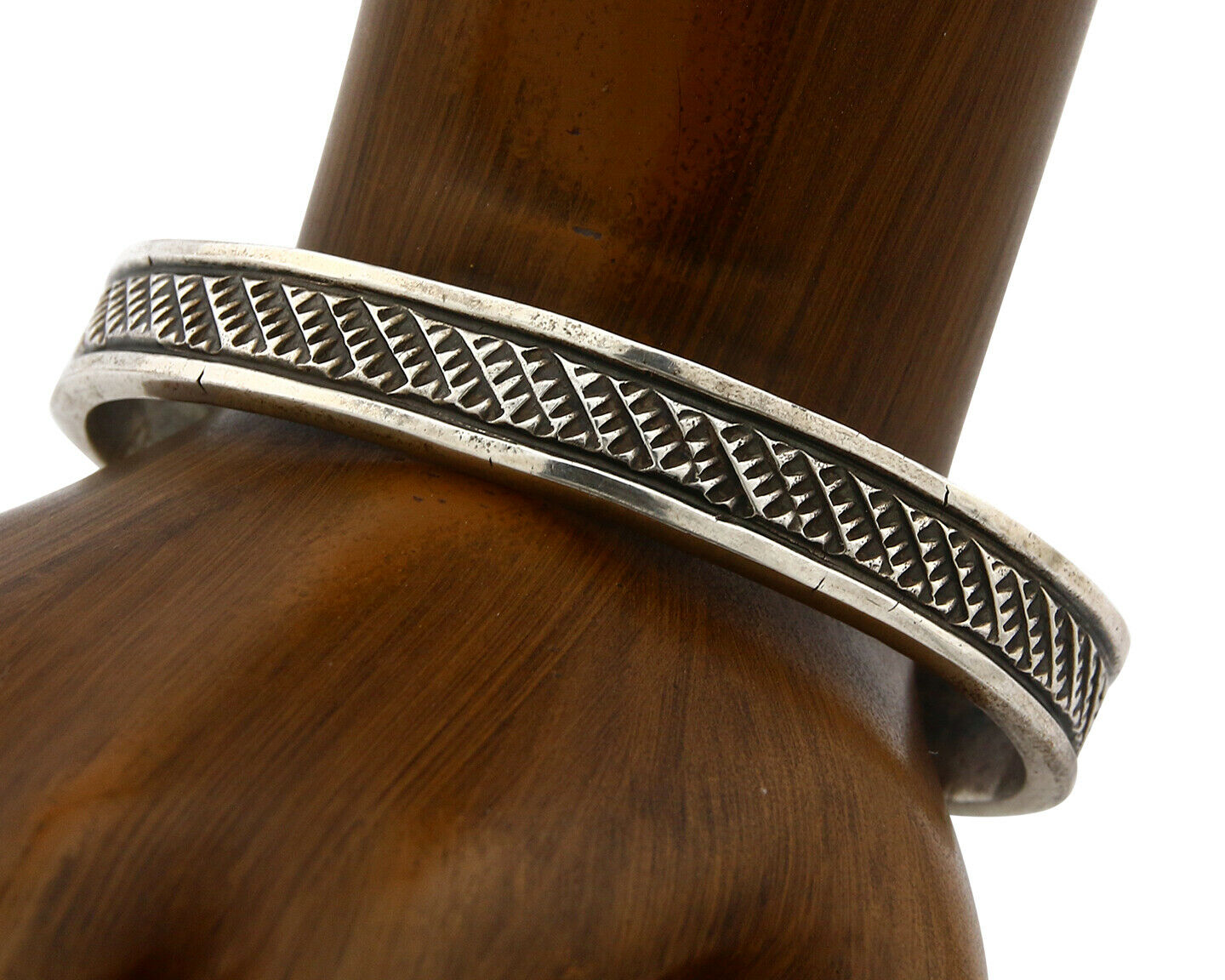 Navajo Bracelet SOLID .925 Silver Handmade Cuff Artist Douglas Etsitty C.80's