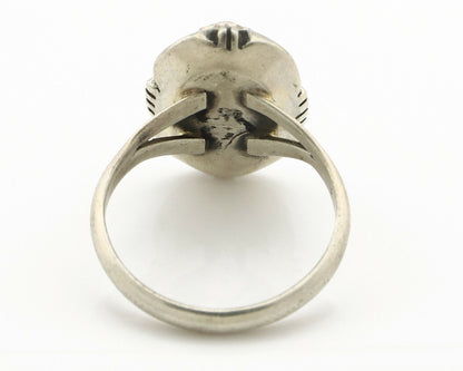 Navajo Ring .925 Silver Kingman Turquoise Handmade Native American Artist C.80's