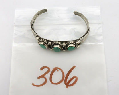 Navajo Bracelet .925 Silver Arizona Turquoise Artist Signed C Montoya Circa 80's