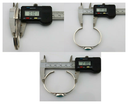 Women's Navajo .925 Silver Blue Turquoise Artist Inca MFG Circa 1990's