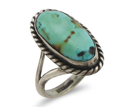 Navajo Handmade Ring 925 Silver Royston Turquoise Native Artist C.80's
