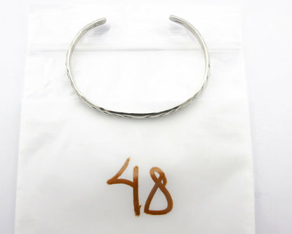 Navajo Bracelet .925 Silver Hand Stamped Arrow Head Artist I Montoya C.80's