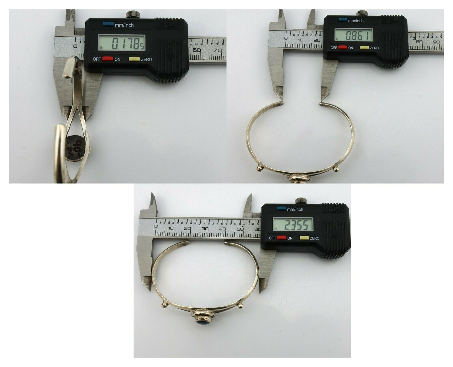 Navajo Bracelet .925 Silver Abalone Native American Artist C.90's