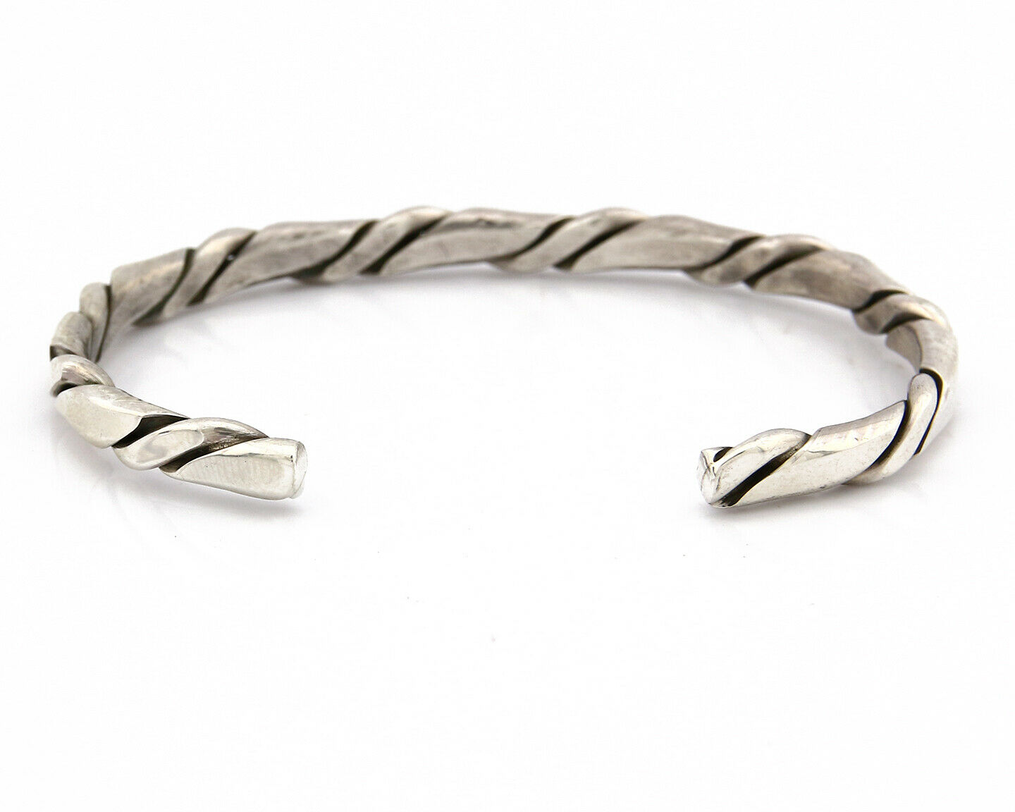 Navajo Twist Bracelet .925 SOLID Silver Handmade Artist TAHE C.80's