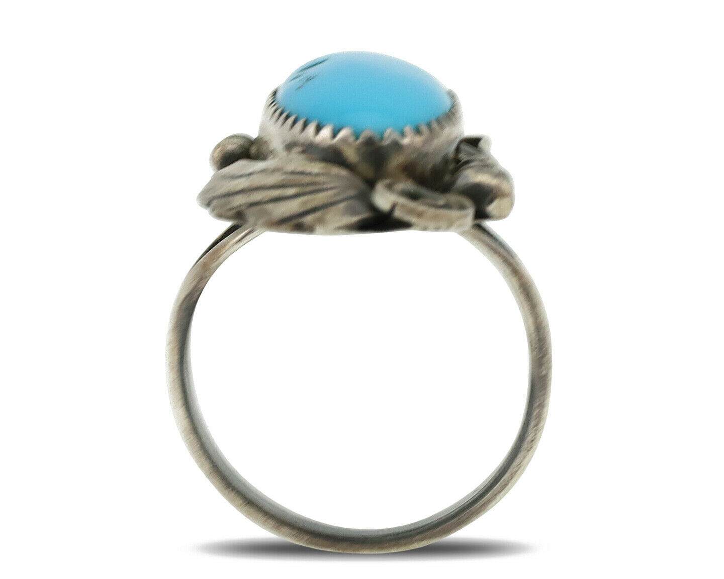 Navajo Ring .925 Silver Green Southwest Turquoise Native Artist C.80's