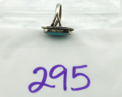Navajo Ring .925 Silver Blue Turquoise Native American Artist Handmade C.80's