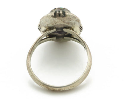 Navajo Ring 925 Silver Natural Aqua Turquoise Native American Artist C.80's
