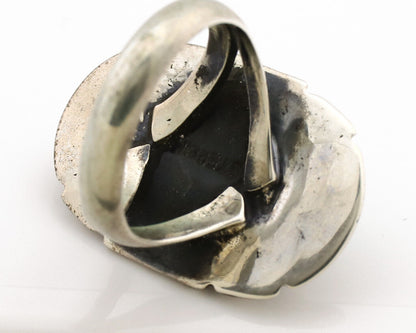 Navajo Ring .925 Silver Sleeping Beauty Turquoise Artist Signed M Montoya C.80's
