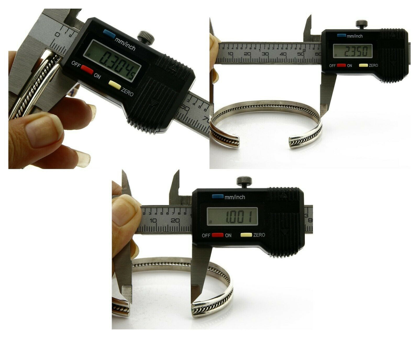 Women's Navajo Bracelet .925 Silver Montoya Cuff Handmade C.1980's