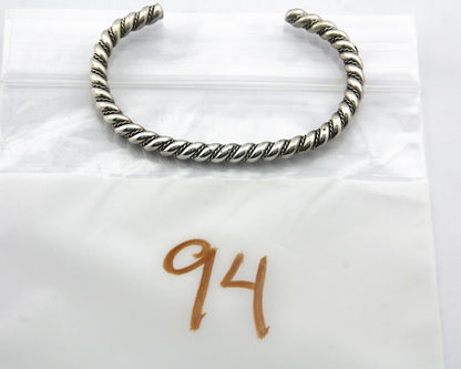 Navajo Bracelet .925 SOLID Silver Handmade Artist Tahe Circa Late 1980's