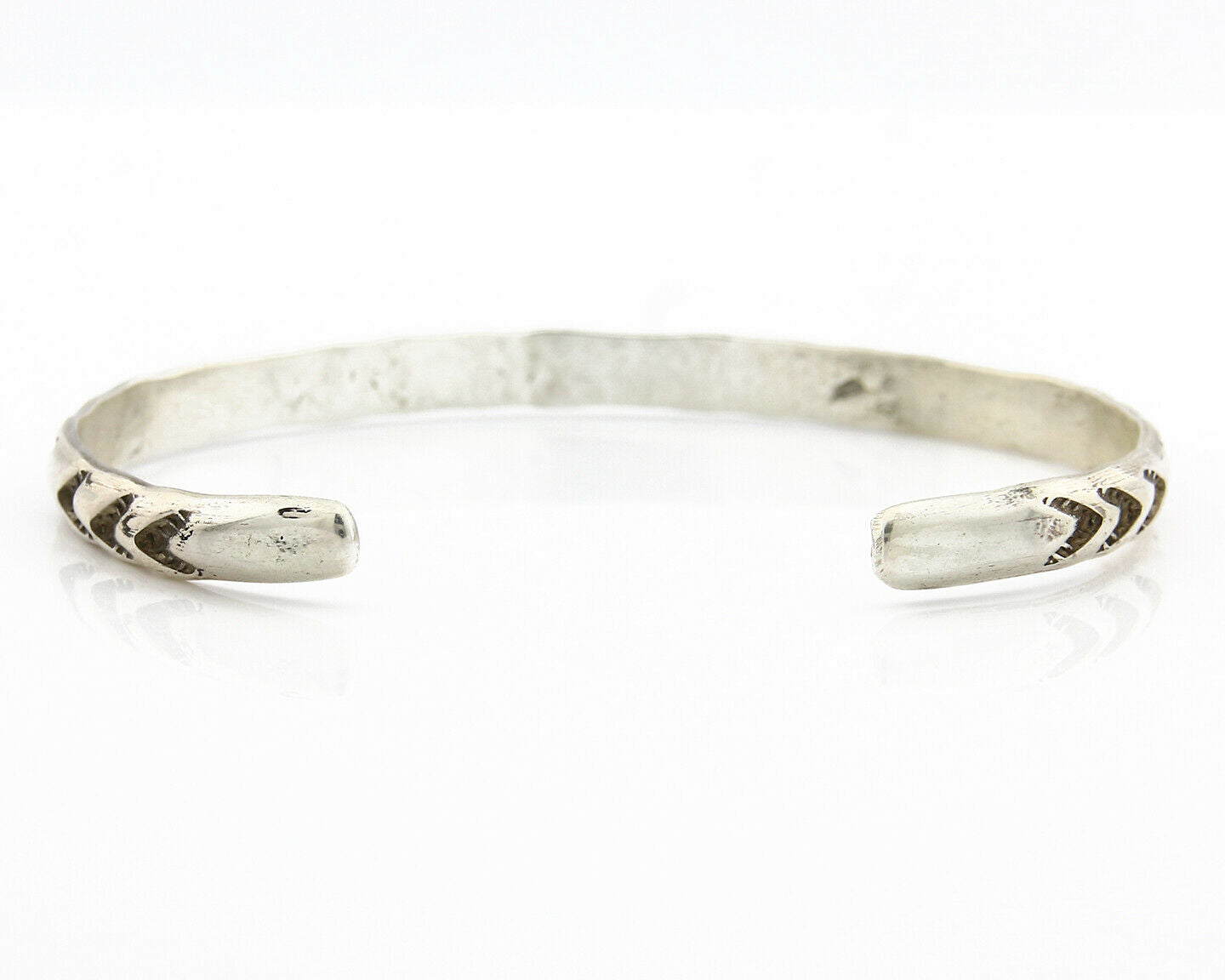 Navajo Bracelet .925 Silver Hand Stamped Artist Signed Montoya C.80's