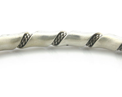 Navajo Bracelet .925 SOLID Silver Handmade Artist Tahe Circa Late 1980's