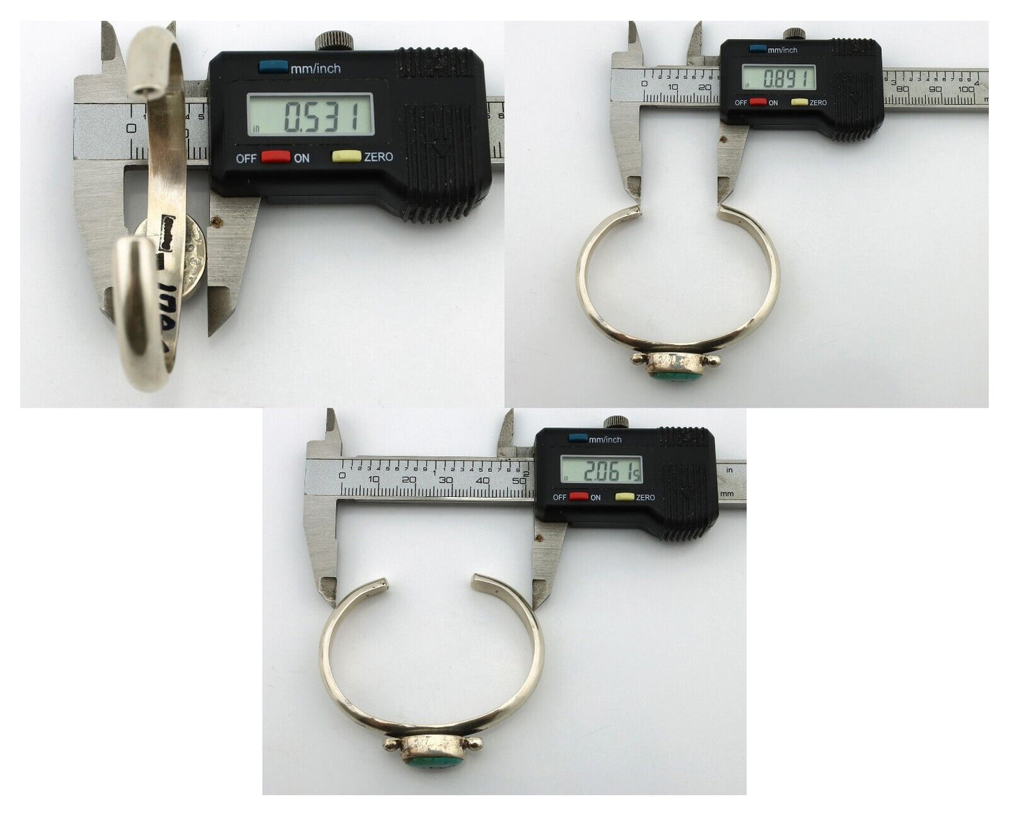 Women's Navajo .925 Silver Turquoise Mountain Native American Artist C.80's