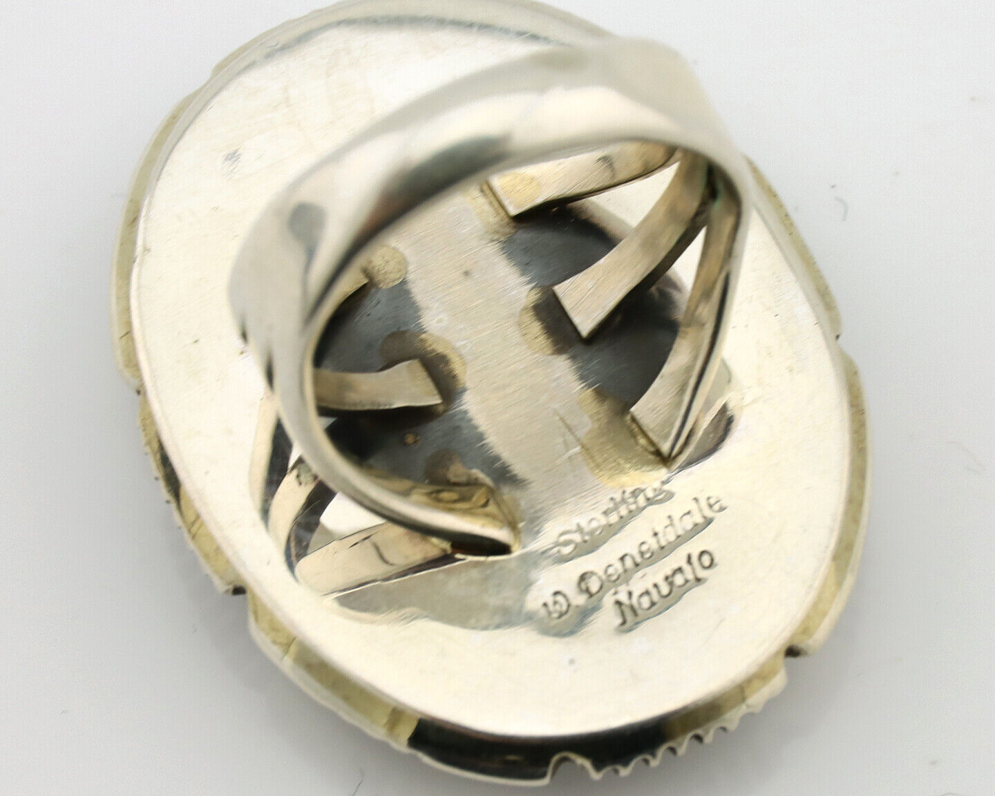Navajo Ring 925 Silver Natural Southwest Turquoise Signed William Denetdale C80s