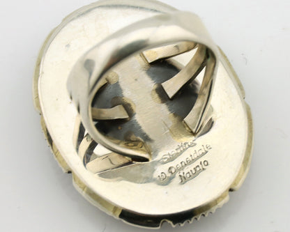Navajo Ring 925 Silver Natural Southwest Turquoise Signed William Denetdale C80s