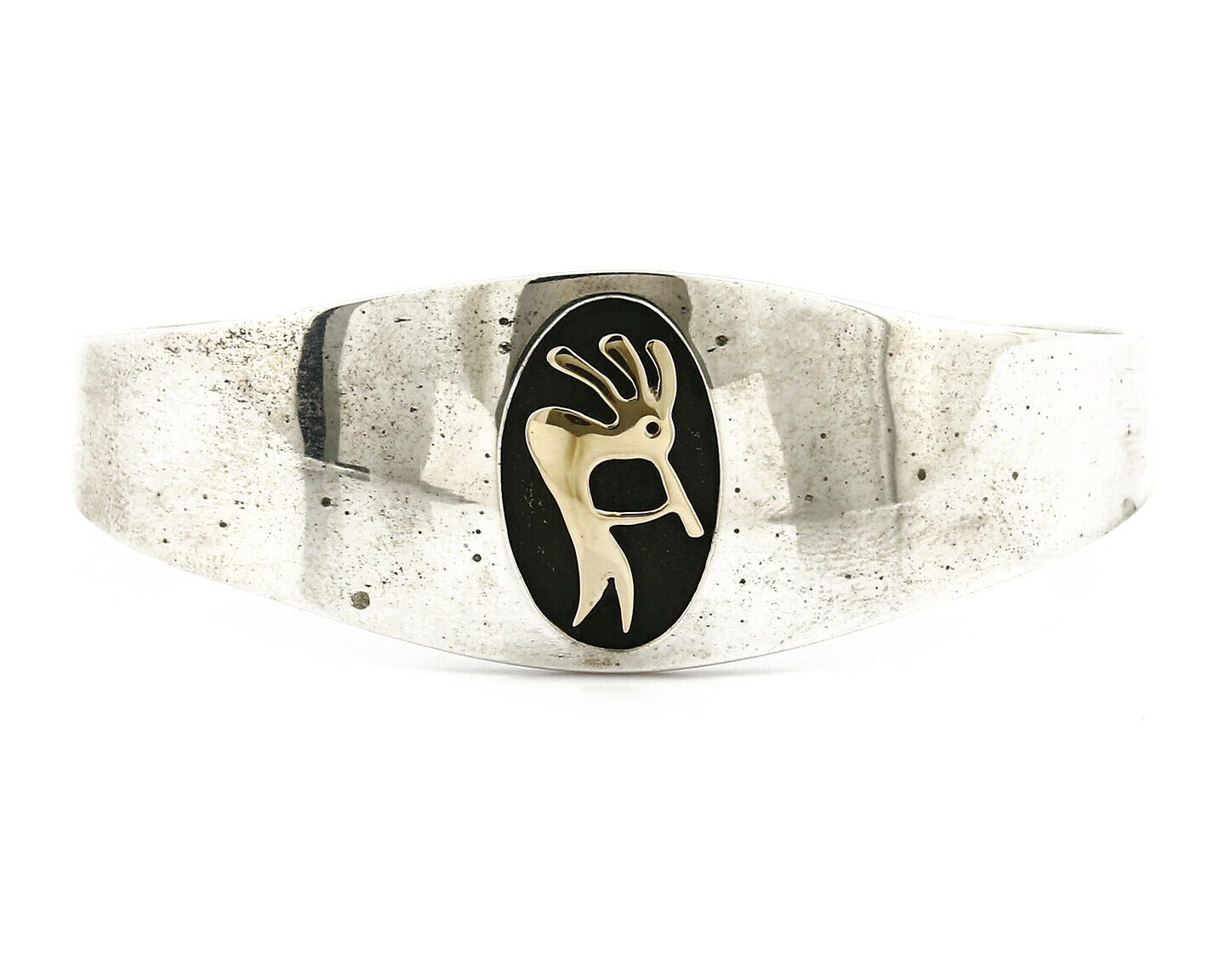 Navajo Bracelet .925 Silver & 14k Solid Gold MM Rogers and NJ Cuff C.80's