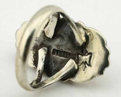 Navajo Ring .925 Silver Arizona Turquoise Signed M Montoya C.80's