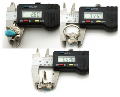 Zuni Ring 925 Silver Natural Mined Blue Turquoise Artist Signed Simplicio C.80's