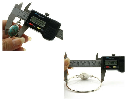 Navajo Bracelet .925 Silver Blue Arizona Turquoise Native American Artist C.90's