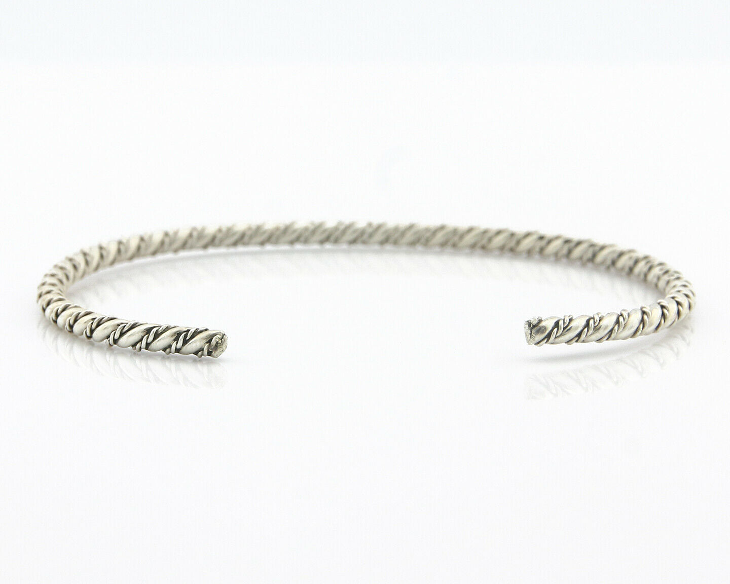 Navajo Bracelet .925 SOLID Silver Handmade Artist Tahe Circa Late 1980's