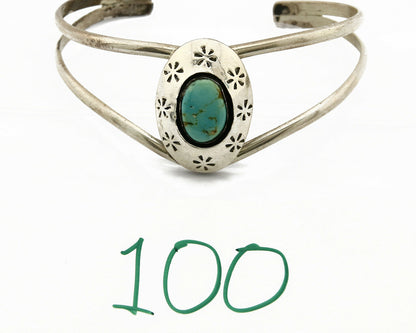 C. 1980 Navajo Handmade .925 SOLID Silver Hand Stamped Shadowbox Cuff