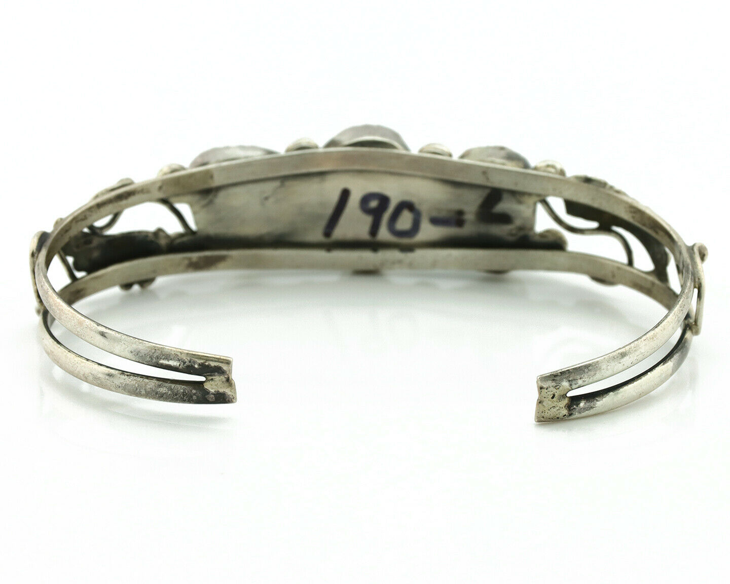 Navajo Bracelet .925 Silver Blue Turquoise Native American Artist C.80's