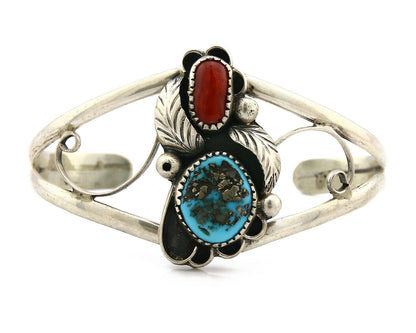 Navajo Bracelet .925 Silver Morenci Turquoise Artist Native American Circa 1975