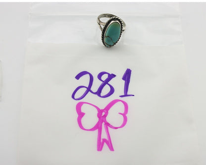 Navajo Handmade Ring .925 Silver Southwest Turquoise Native Artist C.80's