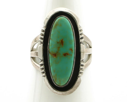 Navajo Ring .925 Silver Arizona Turquoise Native American Artist Handmade C.80's
