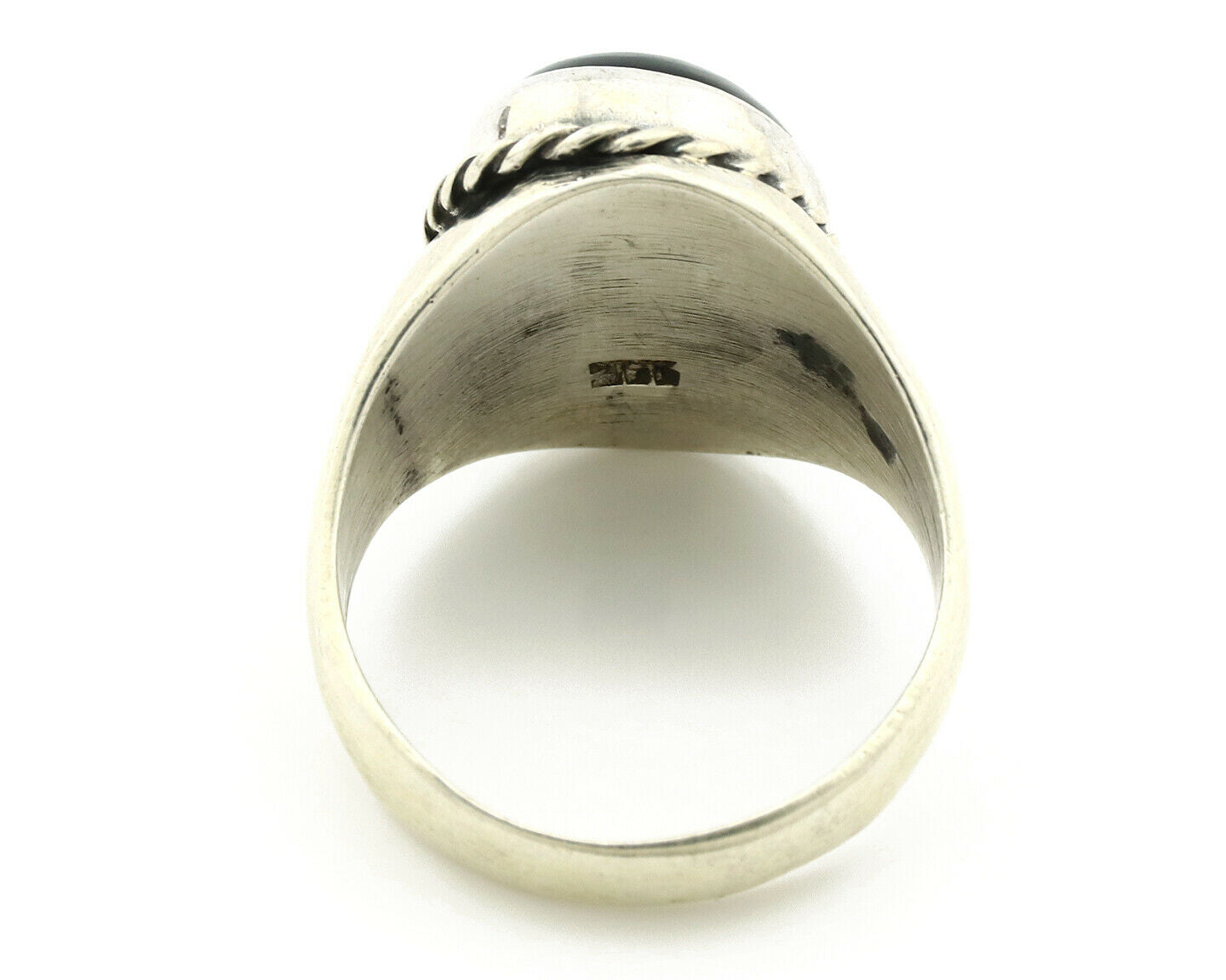 Navajo Ring .925 Silver Handmade Black Onyx Native American Artist C.80's