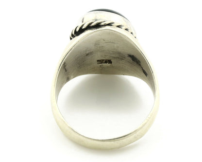 Navajo Ring .925 Silver Handmade Black Onyx Native American Artist C.80's
