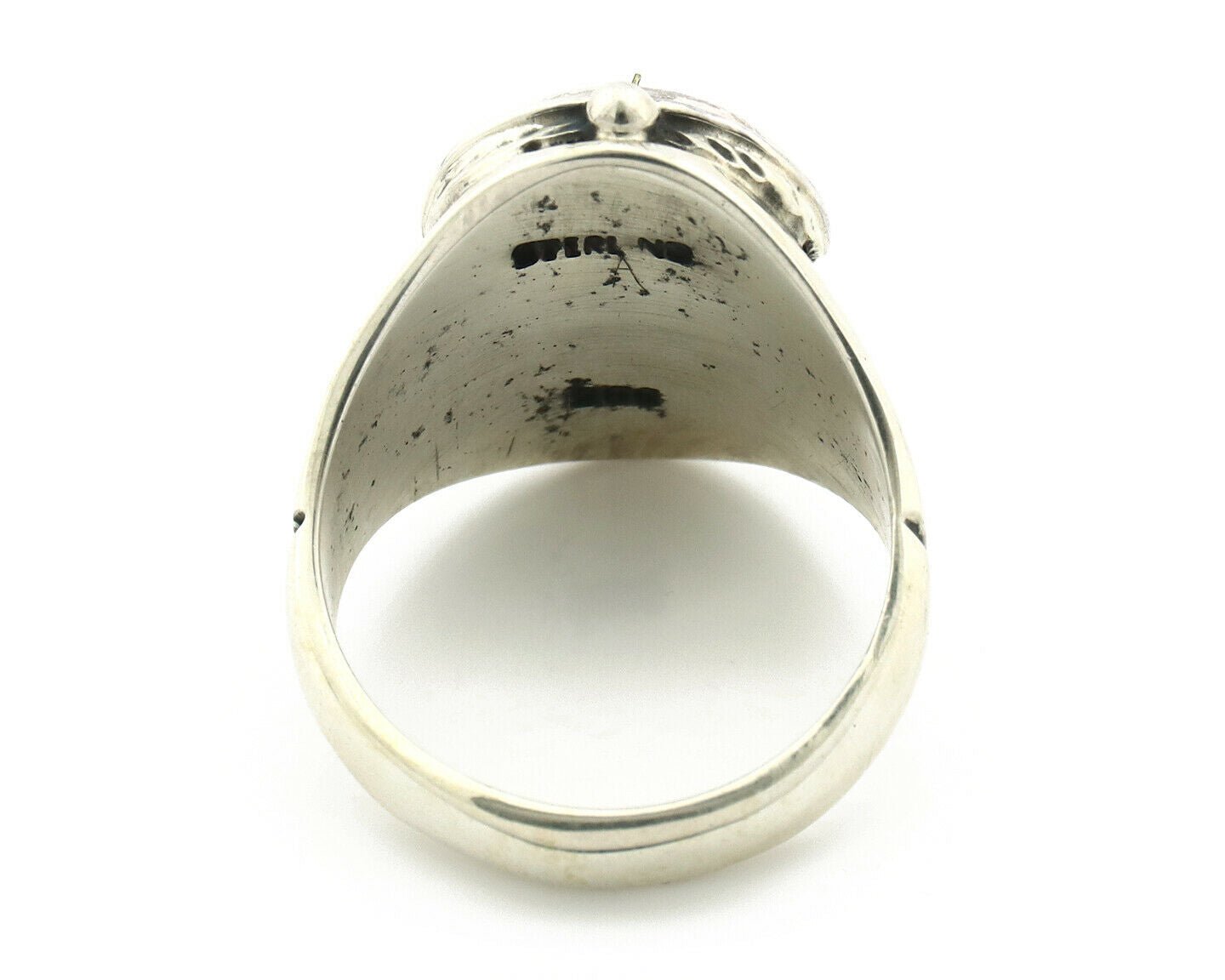 Navajo Ring .925 Silver Blue Southwest Turquoise Native Artist C.80's