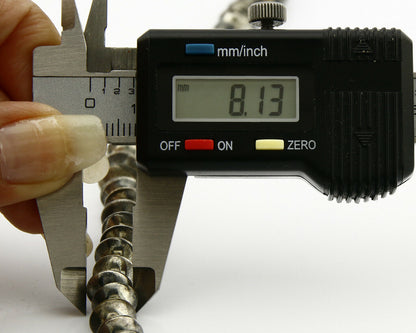 Old Navajo Handmade .925 Silver Bead Necklace 8.1mm Wide 28in Long