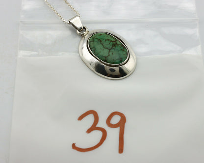 Navajo Necklace .925 Silver Spiderweb Turquoise Artist Signed C Montoya C.80's